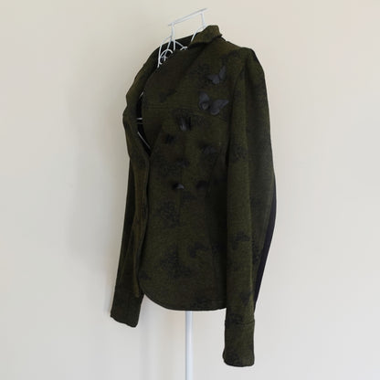 green and black butterfly jacket
