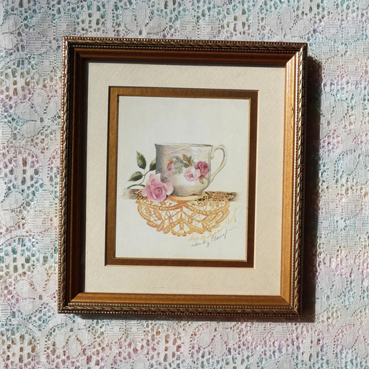 teacup & saucer framed artwork