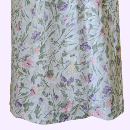 cottagecore floral skirt