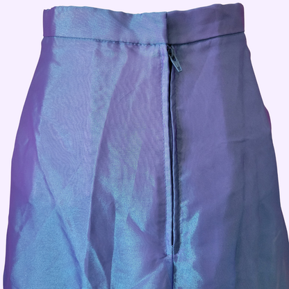 purple metallic shiny layered mermaid skirt