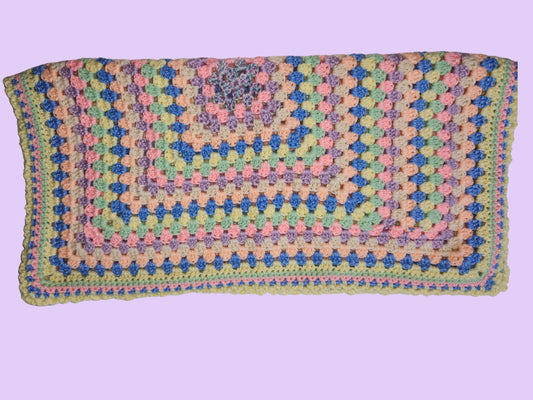 crochet granny square throw