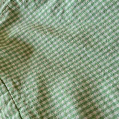 green gingham shorts