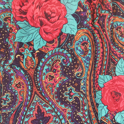 ag options multicolor rose & paisley midi skirt