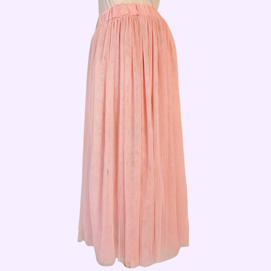 unbranded pink tulle midi skirt