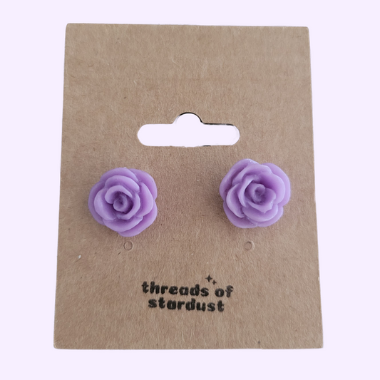 floral stud earrings (multiple color options)