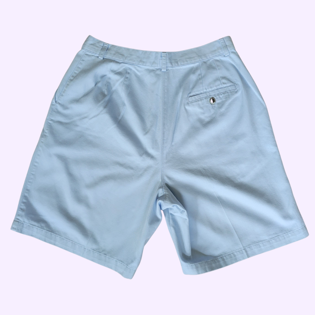 pastel blue high waisted shorts