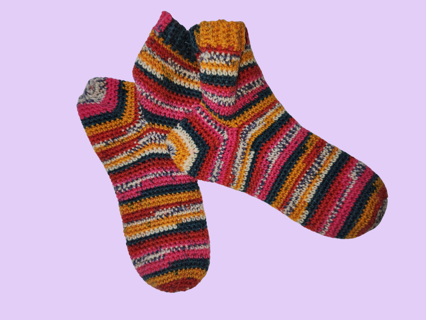 crochet slipper socks