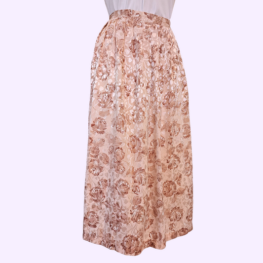 andrea gayle pink floral skirt