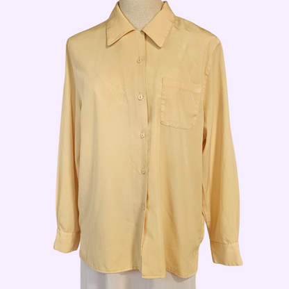 northern traditions long sleeve yellow blouse