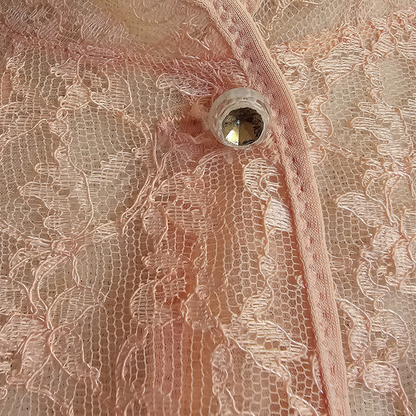 peach lace robe