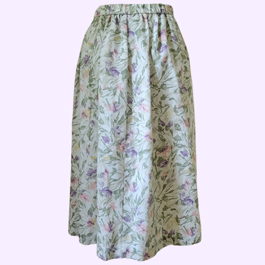 cottagecore floral skirt