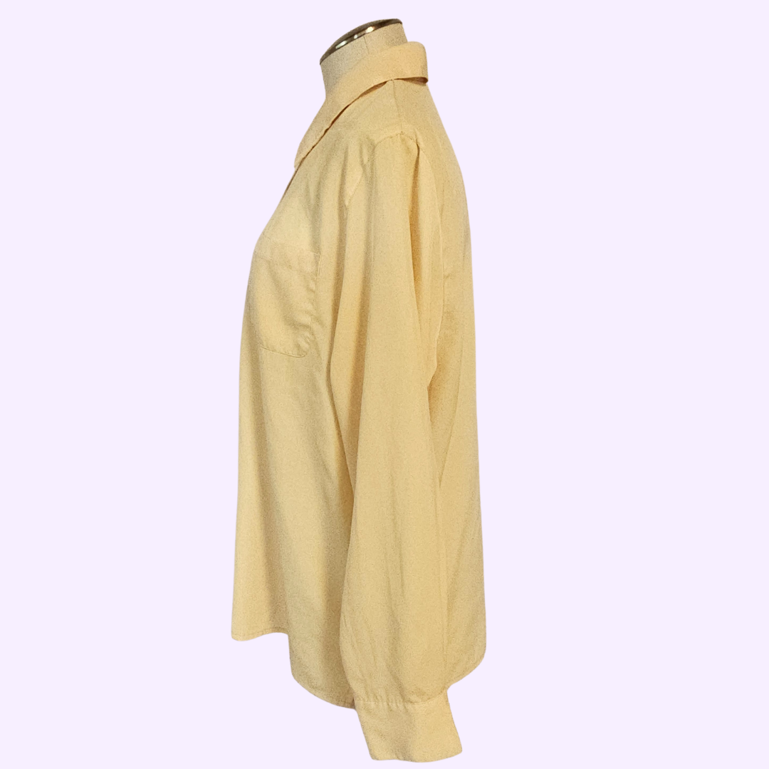 northern traditions long sleeve yellow blouse