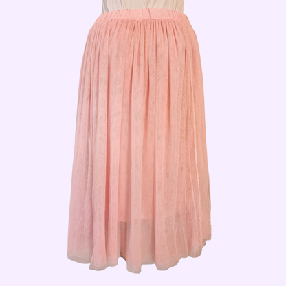 unbranded pink tulle midi skirt