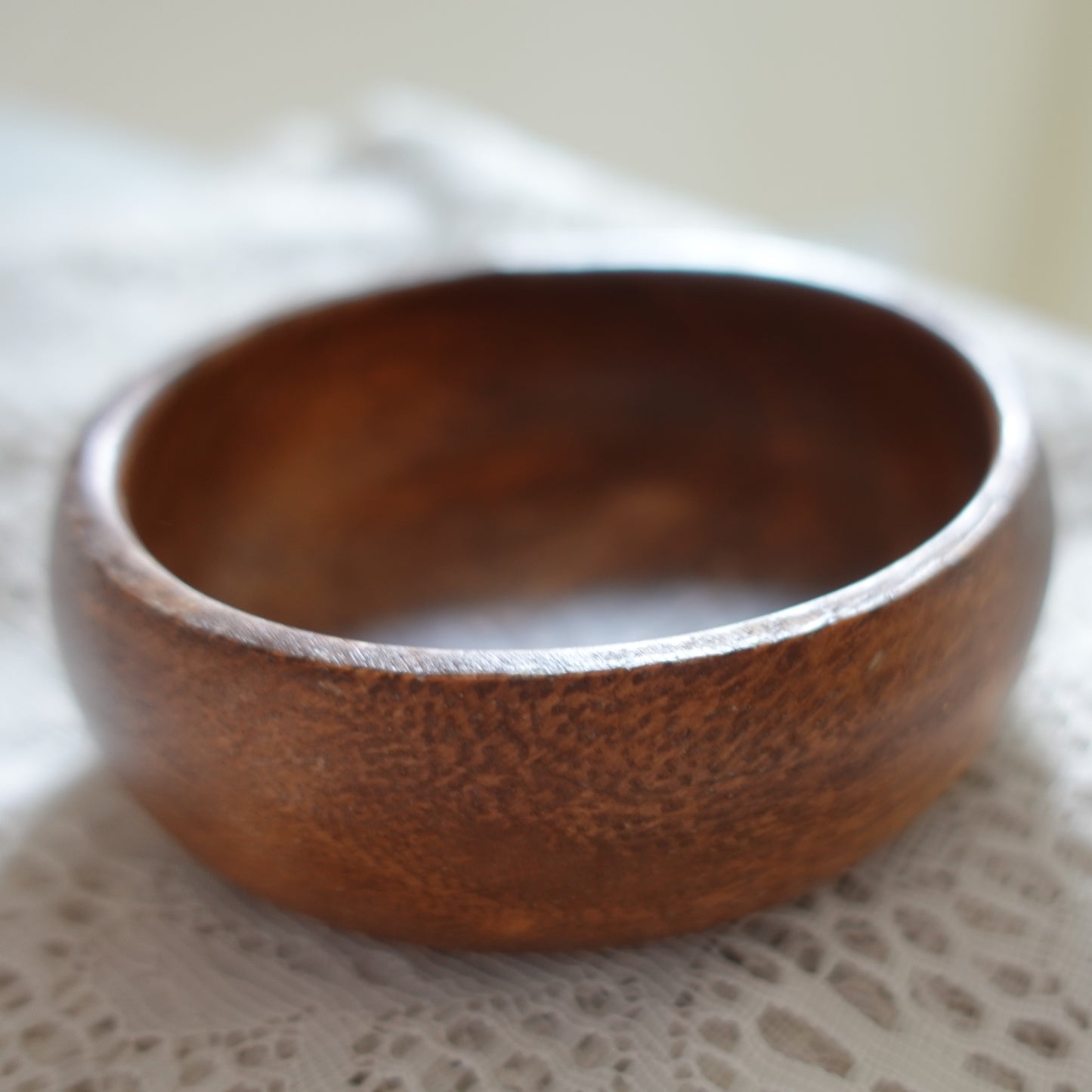 small carved wooden bowl