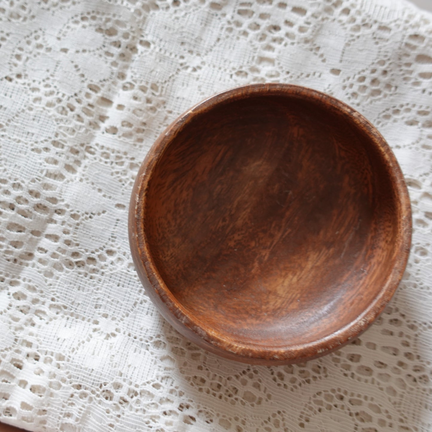 small carved wooden bowl