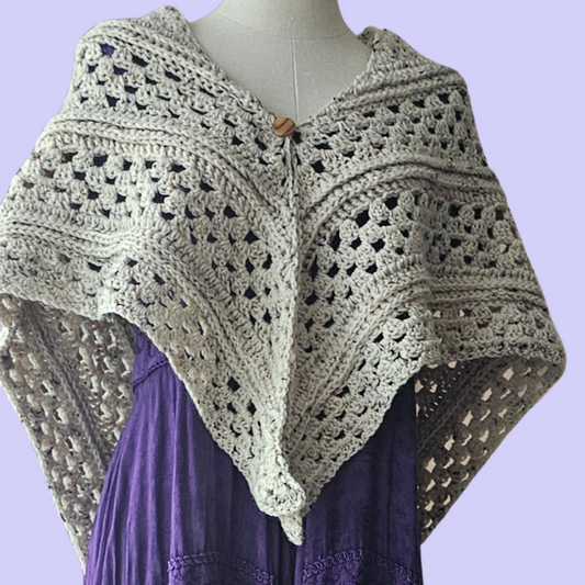 crochet autumn triangle shawl