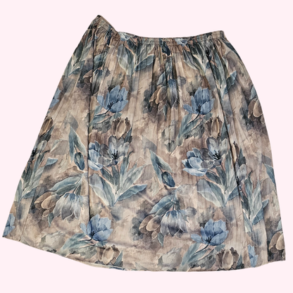 ultimate star floral midi skirt