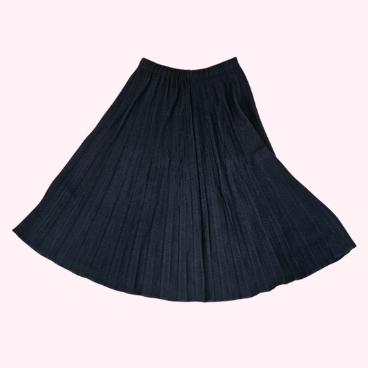 unbranded navy pleated midi skirt