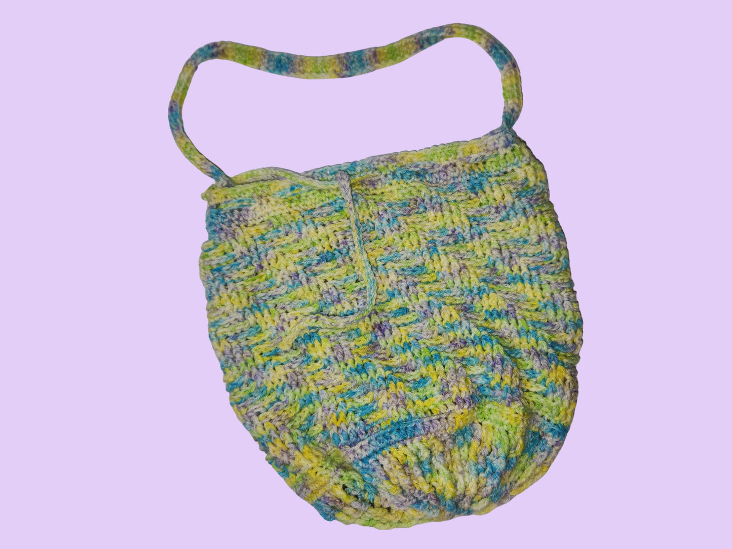crochet drawstring bag