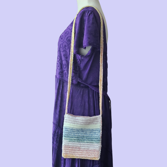 crochet bitty stripe bag