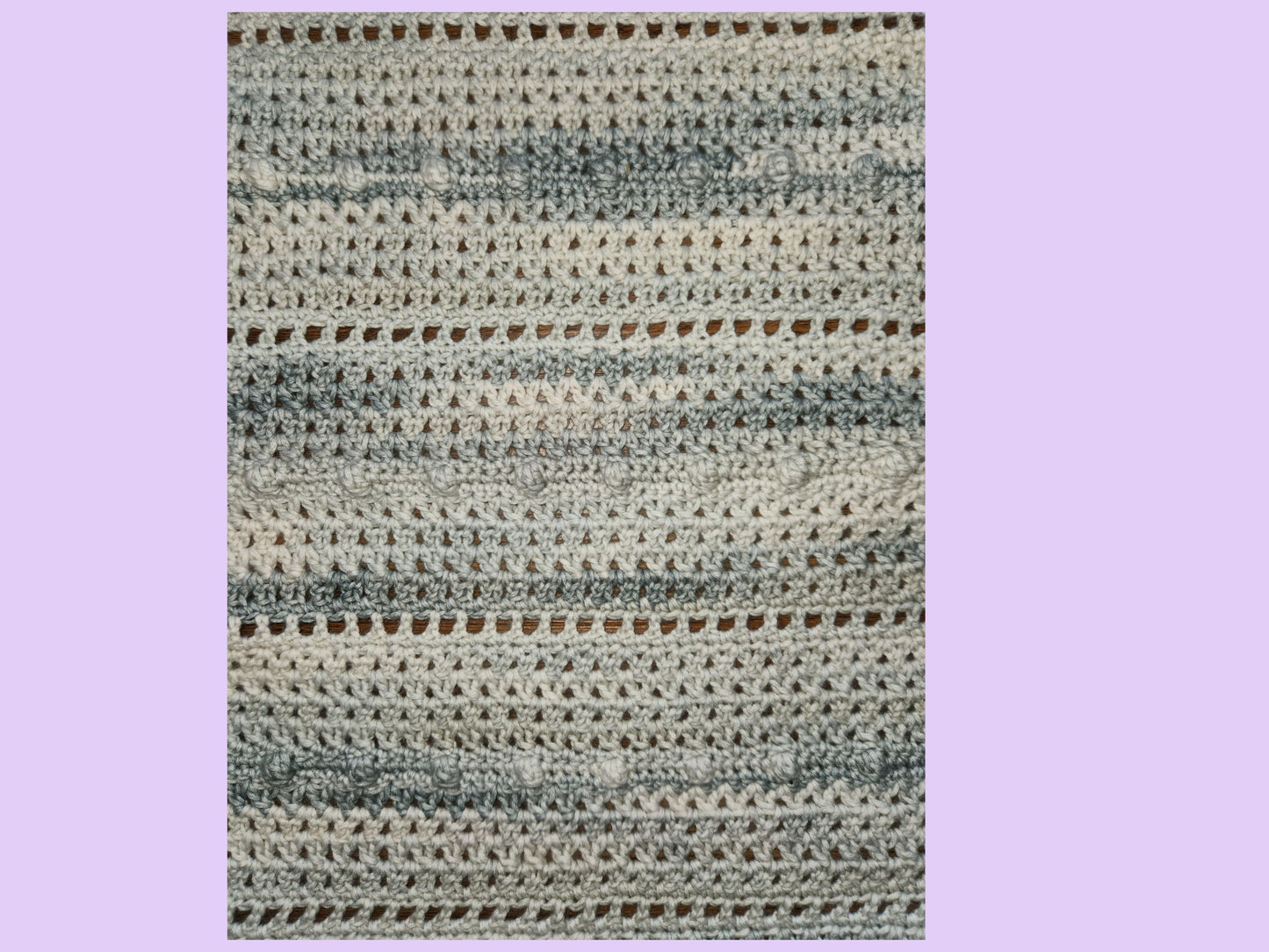 crochet bobble's &  V's blanket