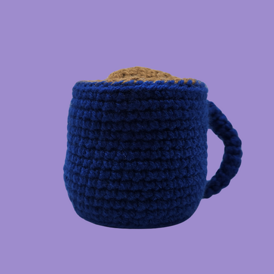 crochet cup of coffee stuffie