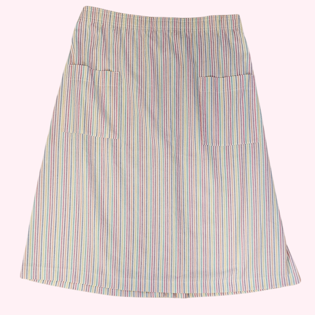 unbranded pastel candy stripe midi skirt