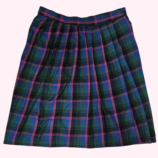 pj casoli plaid midi skirt