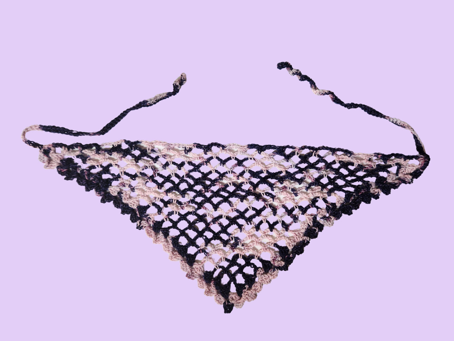 crochet mesh bandana