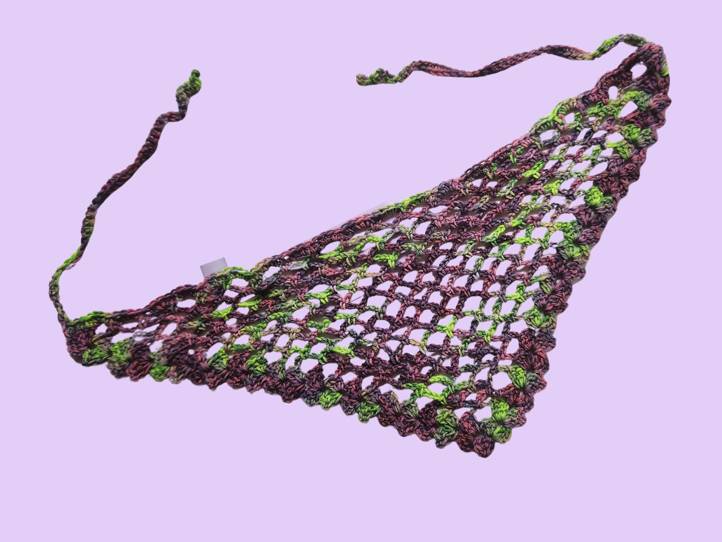 crochet mesh bandana