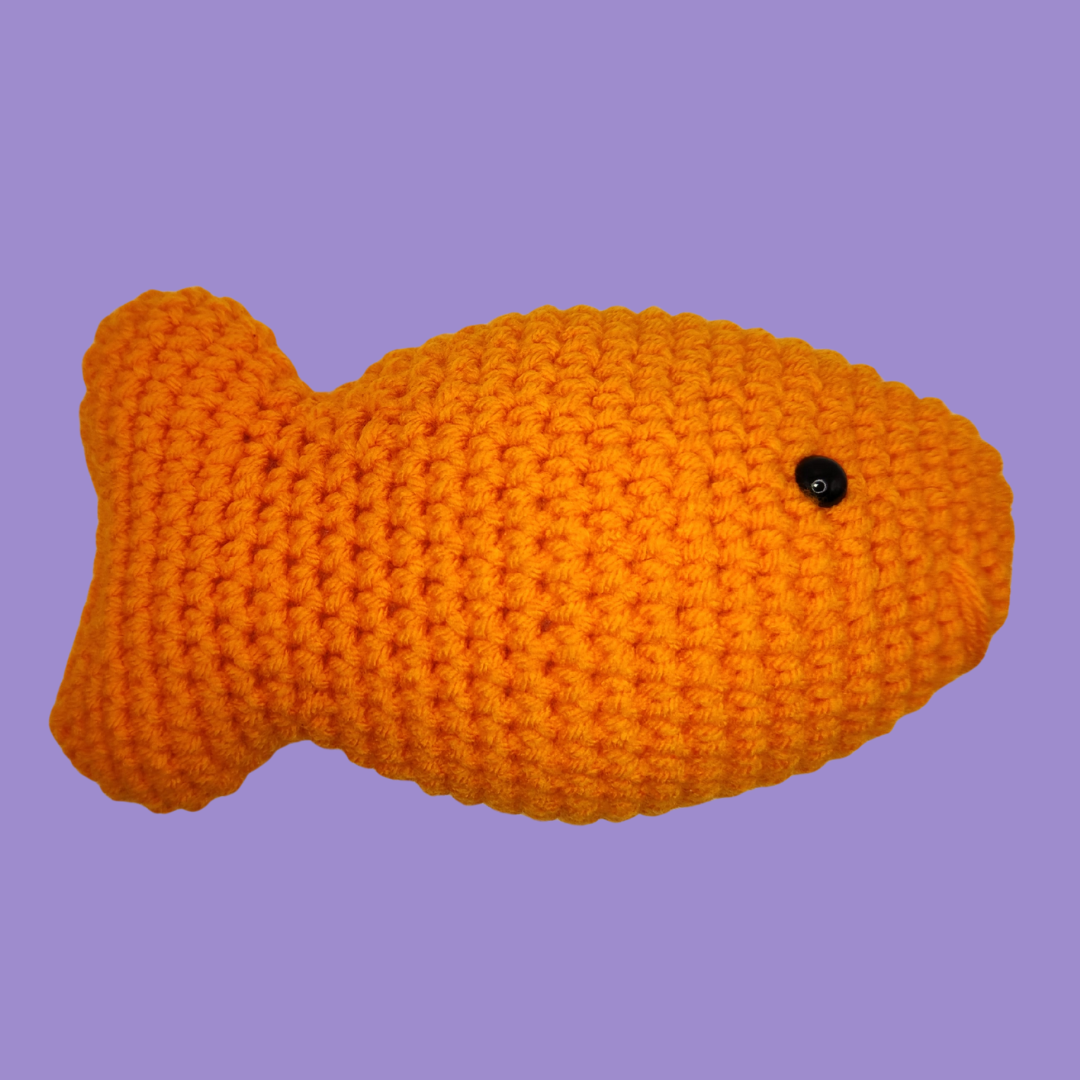 crochet goldfish stuffie