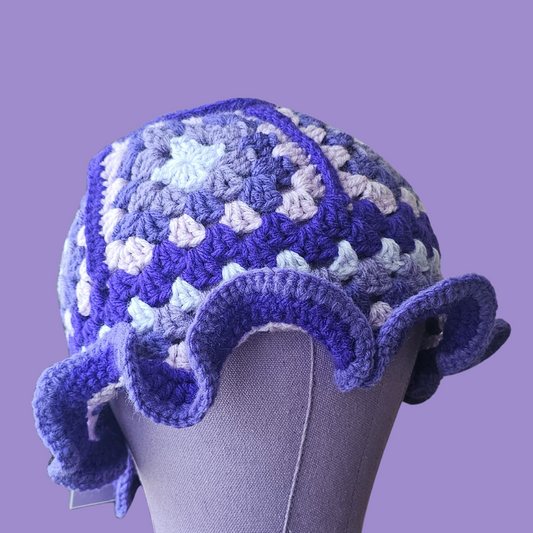 crochet granny square bucket hat