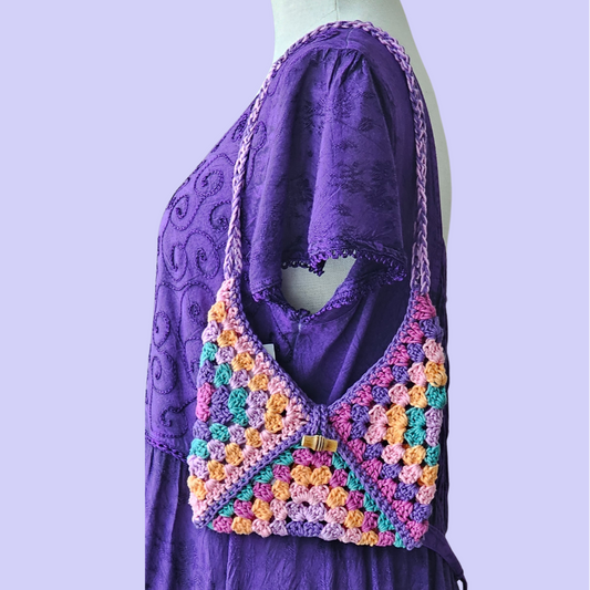 crochet granny bag