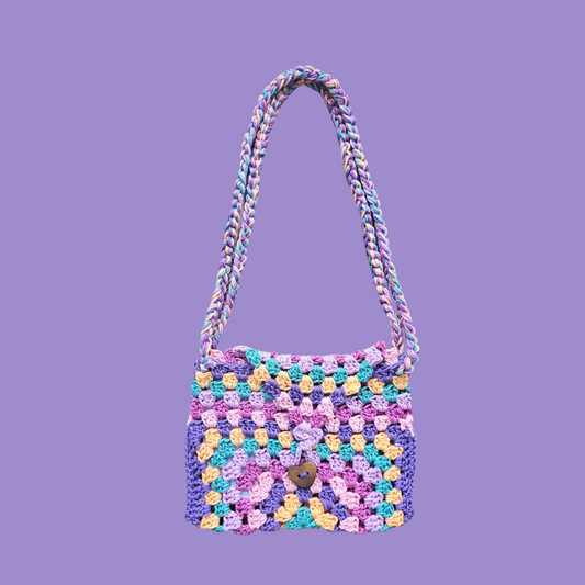 crochet granny rectangle bag