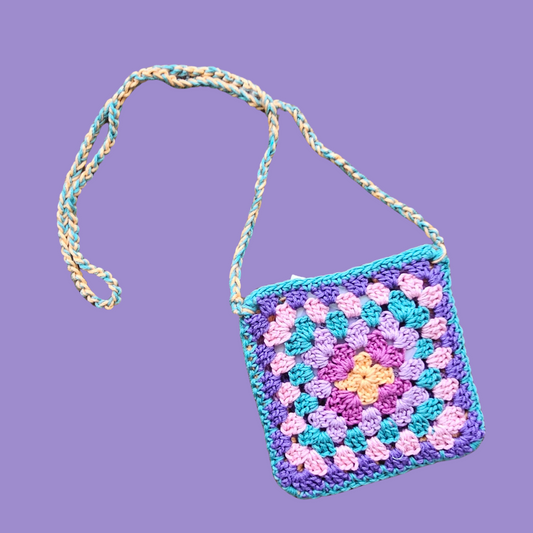 crochet granny square bag