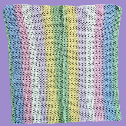 crochet striped throw