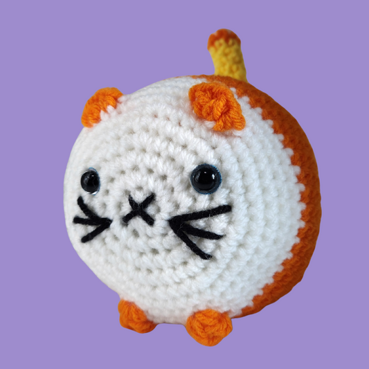 crochet candy corn loaf cat stuffie