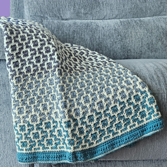crochet mosaic throw