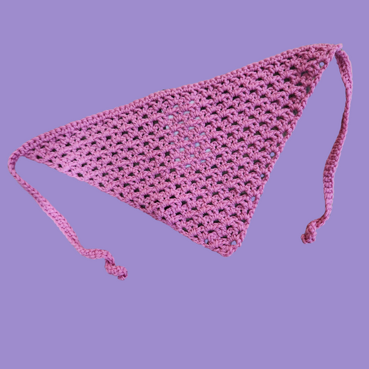 crochet v-stitch bandana