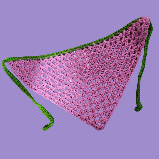 crochet v-stitch bandana