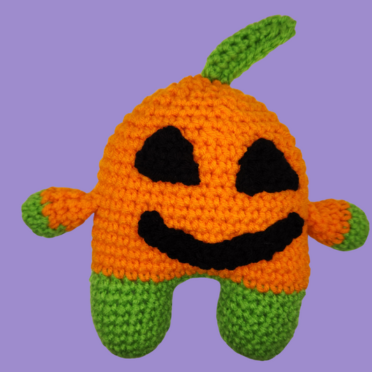 crochet pumpkin monster stuffie