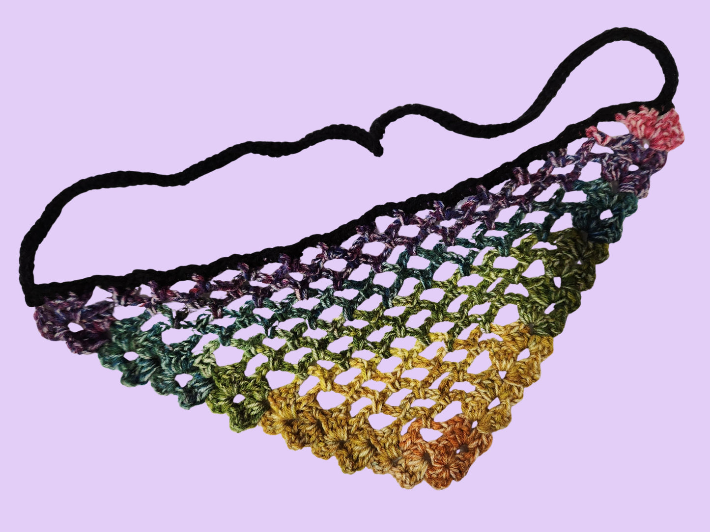 crochet mesh bandana