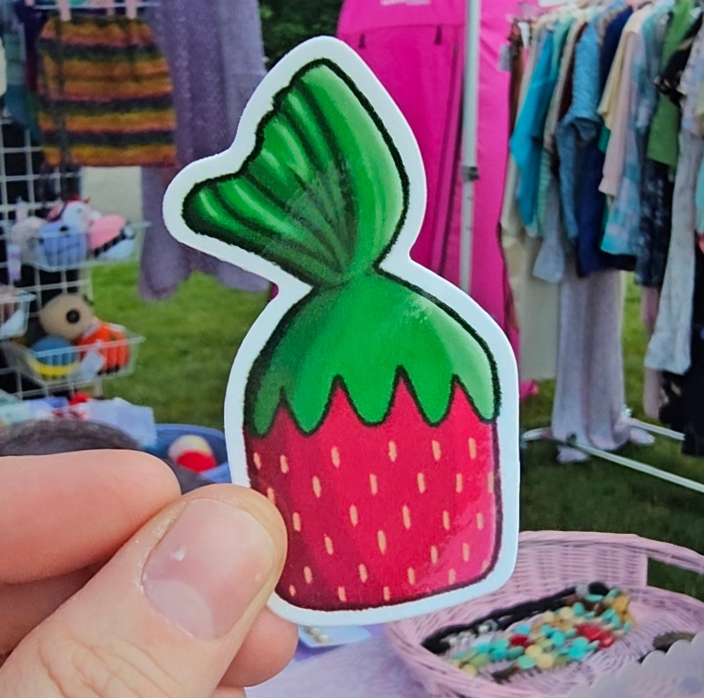 strawberry candy sticker