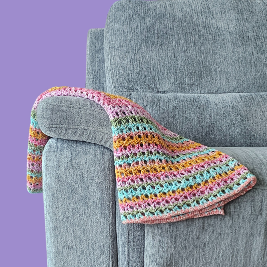 crochet square throw