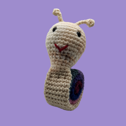 crochet snail stuffie