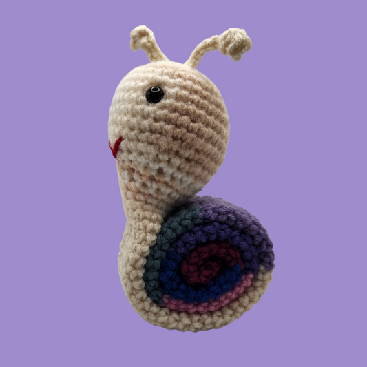 crochet snail stuffie