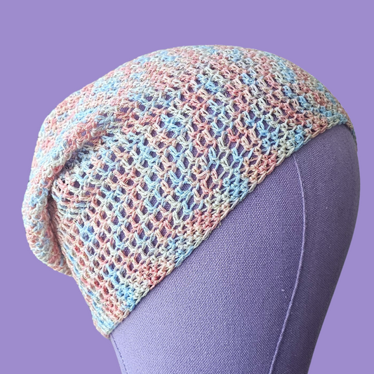 crochet simple slouchy beanie