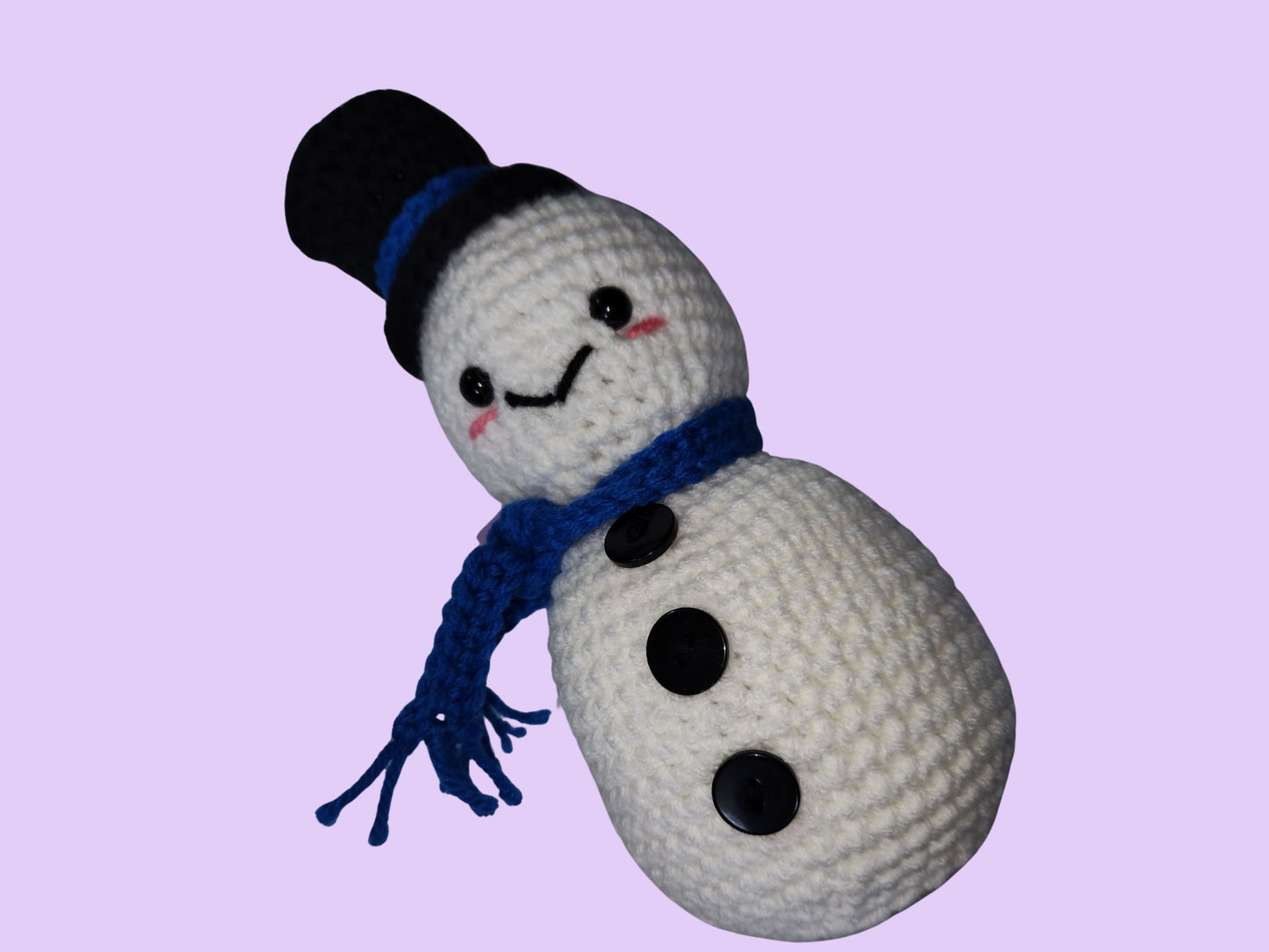 crochet snowman stuffie