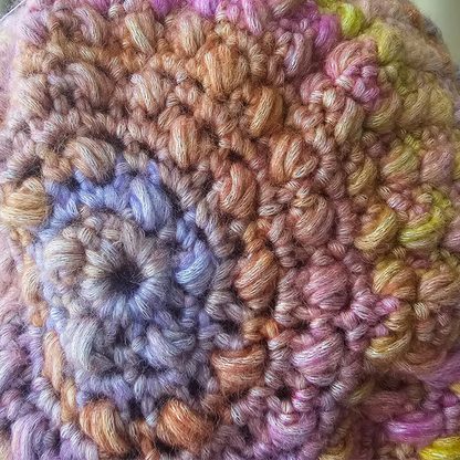 crochet string of pearls beanie