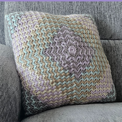 crochet mosaic pillow